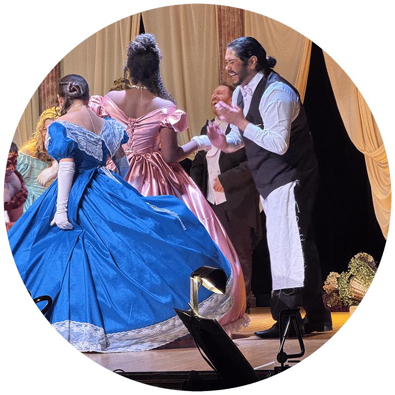 Brian Wadsworth acting in a play