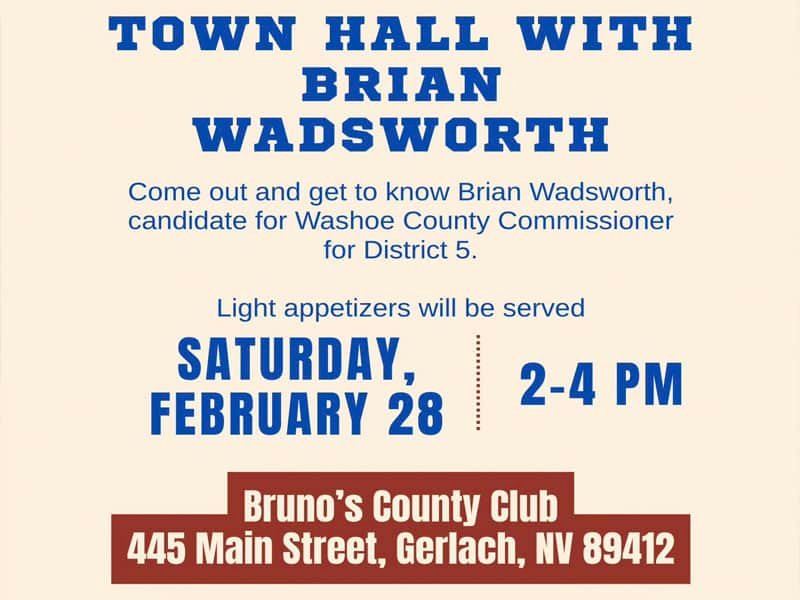 Town Hall with Brian Wadsworth Sat Feb 28 2026 Bruno's